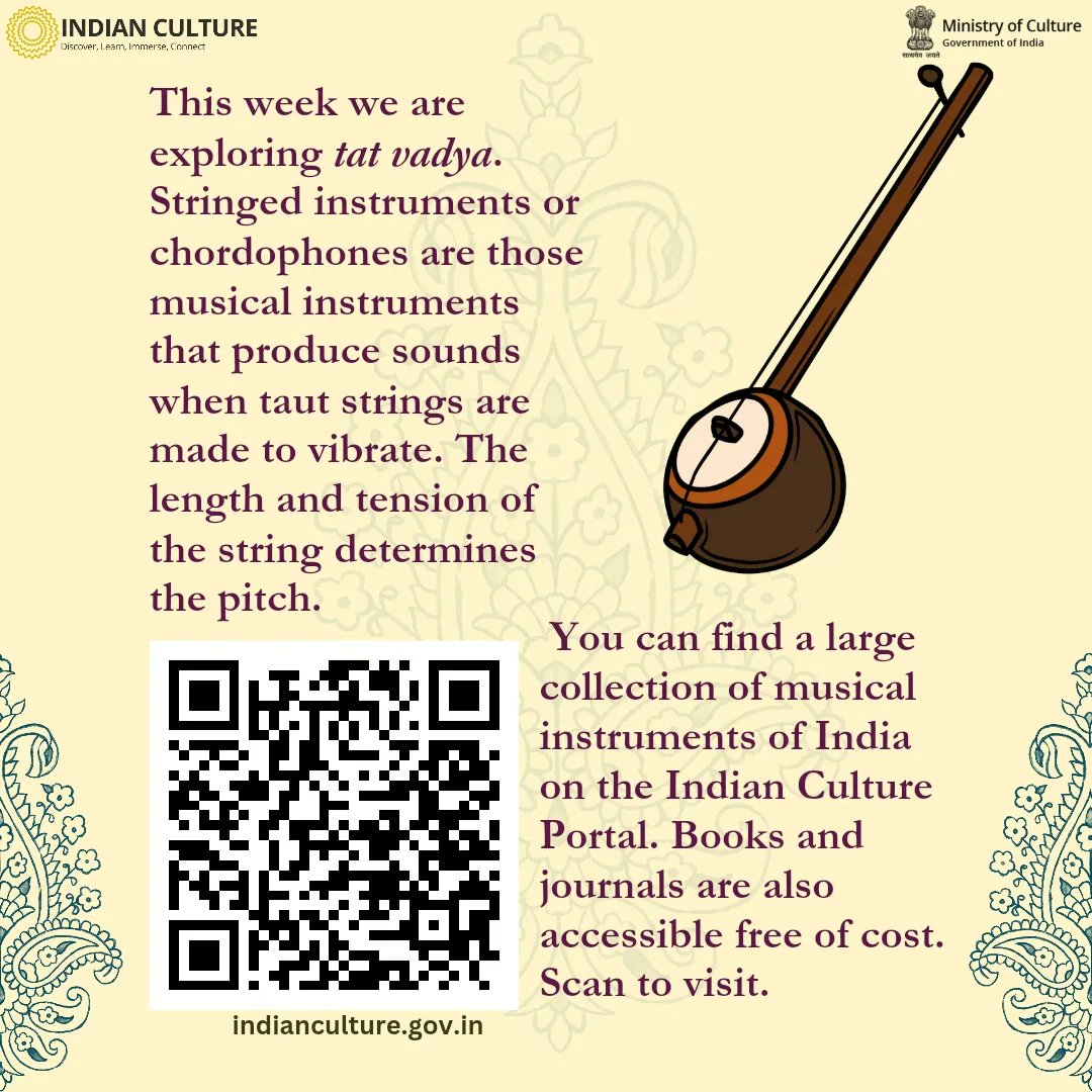 _IndianCulture's tweet photo. This week we are exploring stringed musical instruments of India. To learn more about musical instruments of India, visit https://t.co/DtJ4gWEYfN
#stringedinstrument #chordophones #rareinstruments #indianmusic #musicofindia https://t.co/uthy1wCNhF