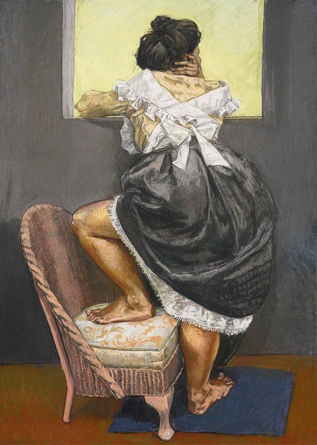 womensart1's tweet photo. Portuguese born artist Paula Rego, Looking Out, 1997 #WomensArt https://t.co/cGN7hOtj9E
