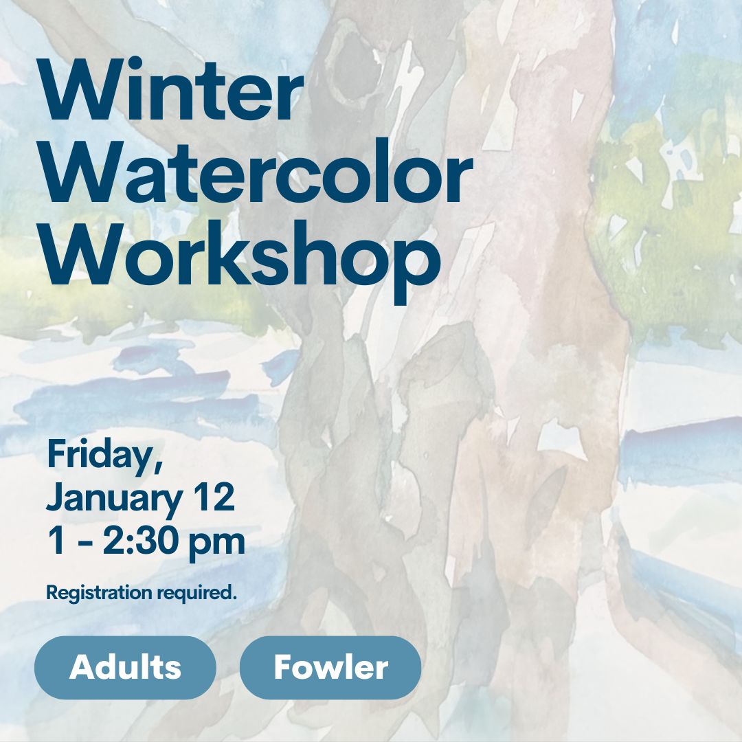 ConcordLibrary's tweet image. Join Laurie Engdahl on 1/12 at 1 pm for a winter watercolor workshop at #FowlerBranch! Learn more and sign up: cfpl.info/41DmmvB
