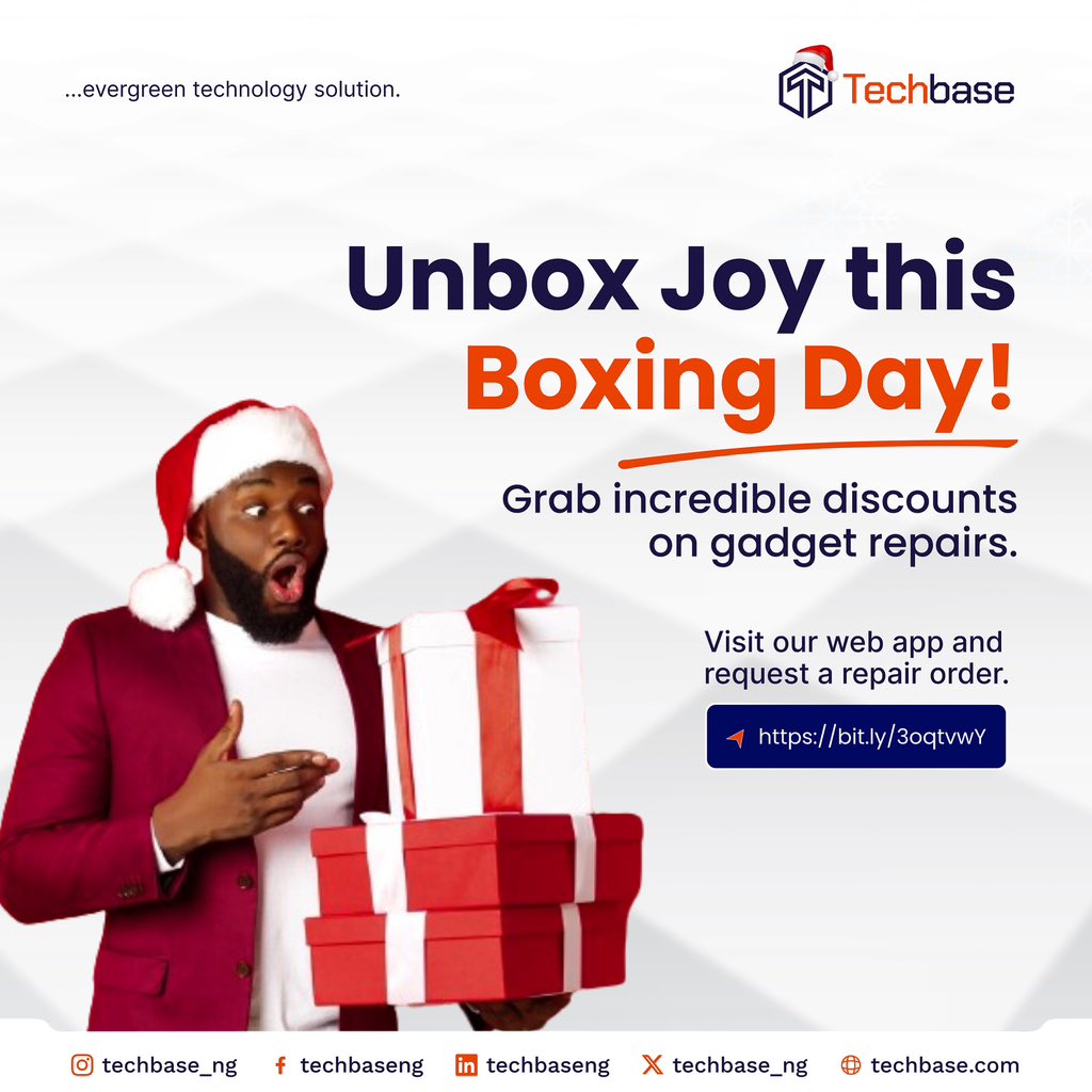 Happy Boxing Day 🥊 

#techbasenigeria #techbaseng #boxingday #seasonsgreetings #happyboxingday