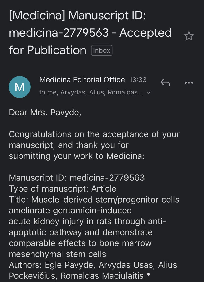 Best (even if a bit late) Christmas present to an ex-scientist like me - accepted publication! Last echos of my PhD and last piece of unpublished data will be out soon! Super happy🚀🚀🚀
#manuscript #scientificresearch #scientificpublication #stemcellresearch #preclinicalresearch