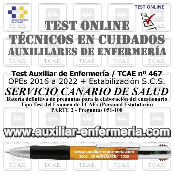 Nuevo Test Online de TCAEs - Batería preguntas OPEs Estabilización TCAEs Servicio Canario de Salud - Parte 2... GCRgVA7X0AA2WVQ?format=jpg&name=small