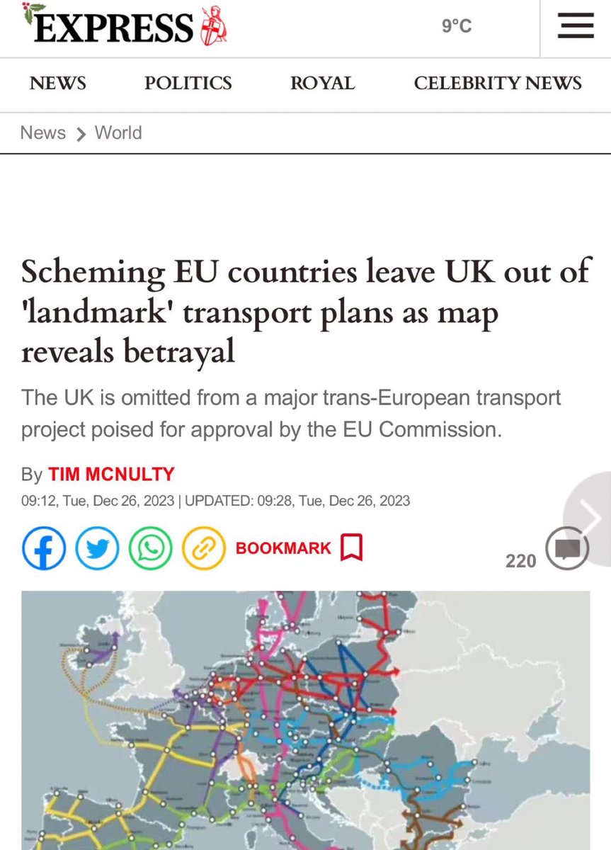 HS2 didn’t include any EU country, why didn’t the express call that a betrayal?