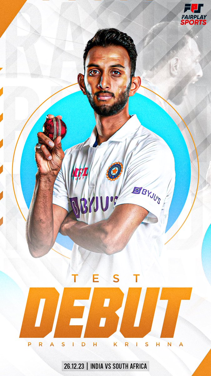 Congratulations @prasidh43 on his Test Debut against South Africa. Here’s to many more triumphs and great performances to come.