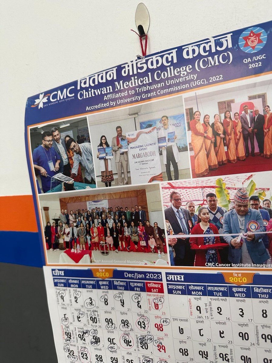 docSubaash's tweet image. What an honour to get featured on the calendar of my Medical School alongside respected Prof. Dr. Harish Sir.
From Guard dai handing me the calendar on the day of admission to being featured on the calendar with respected Sir, what an awesome journey medical college has been.