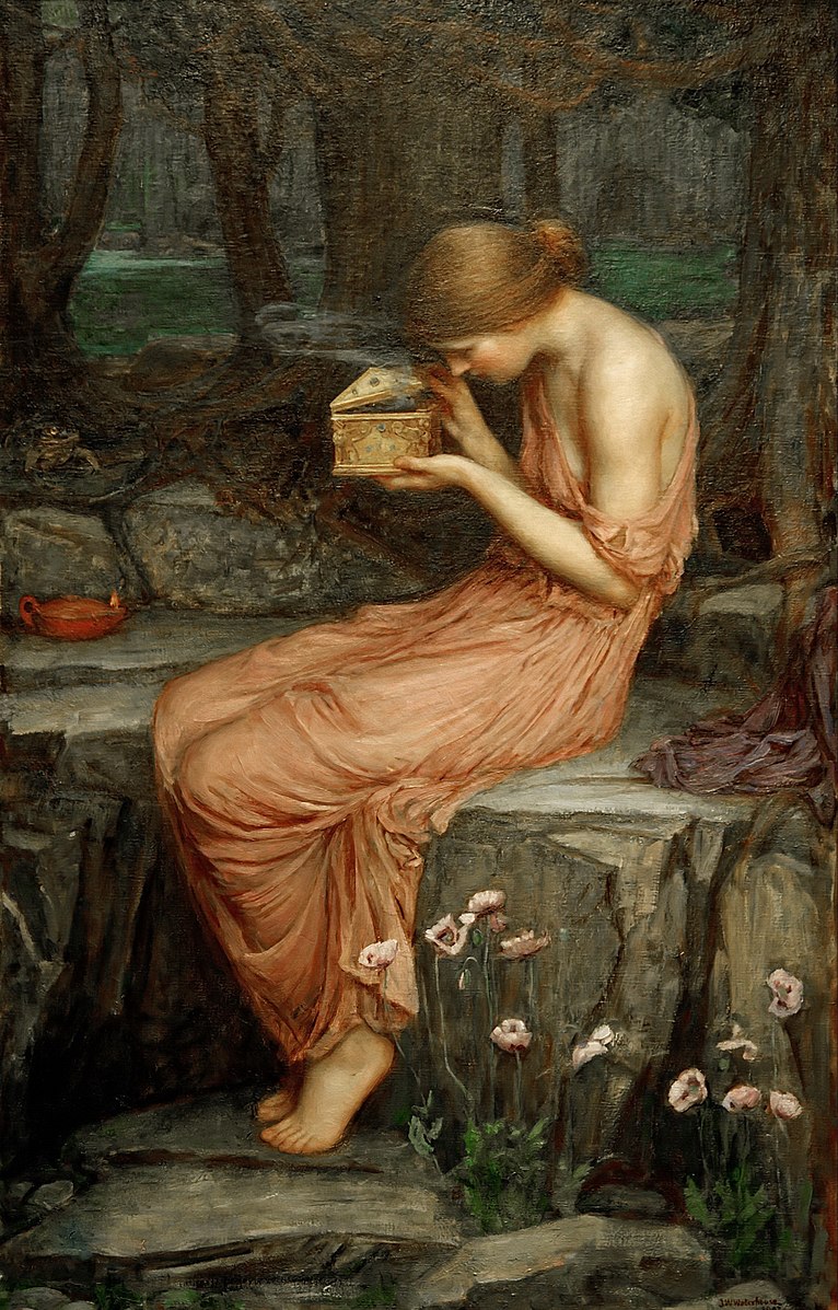 PreRaphSoc's tweet photo. Take A Peek: it's all about opening charismatic caskets this #BoxingDay and #TuesdayTale with John William Waterhouse's 'Psyche Opening the Golden Box' (1904) and 'Pandora' (1896). https://t.co/UatjhlQcGM