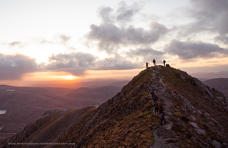 Sunrise this morning on the summit of Errigal #Donegal