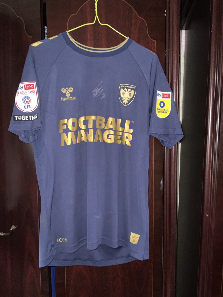 So today is actually the 26th, I think 🙏🏻 and just before we head off for today’s game here’s a couple for Boxing Day. Ceri Hughes 1999-2000 home, only match issued, never played a game in this number, so ‘actual’ matchworn 3rd shirt @jackcurrie26 from last season @AFCWimbledon