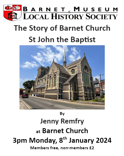Our full programme of local history lectures for 2024 can be found at barnetmuseum.co.uk/lecture-progra… 

Our first lecture is: