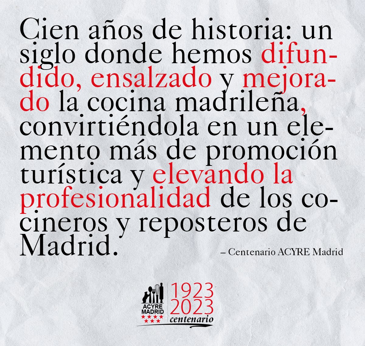 Este 2023 ha sido muy especial para nosotros: ¡hemos cumplido cien años! Ahí es nada... 🥳