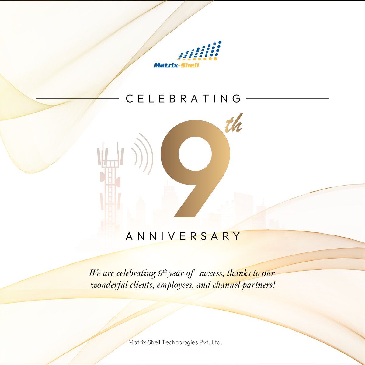 ShellMatrix's tweet image. Matrix Shell Technologies Pvt Ltd marks Nine Years of Excellence and Innovation!
#Celebration #5g #telecom #networksecurity