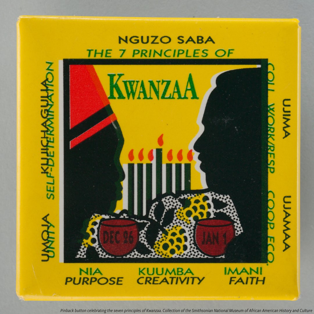 Habari Gani? Umoja! Today is the 1st day of #Kwanzaa, a 7-day African American and Pan-African holiday founded in 1966 that celebrates history, values, family, community, and culture. Join our museum's virtual Kwanzaa celebration: nmaahc.si.edu/kwanzaa #APeoplesJourney