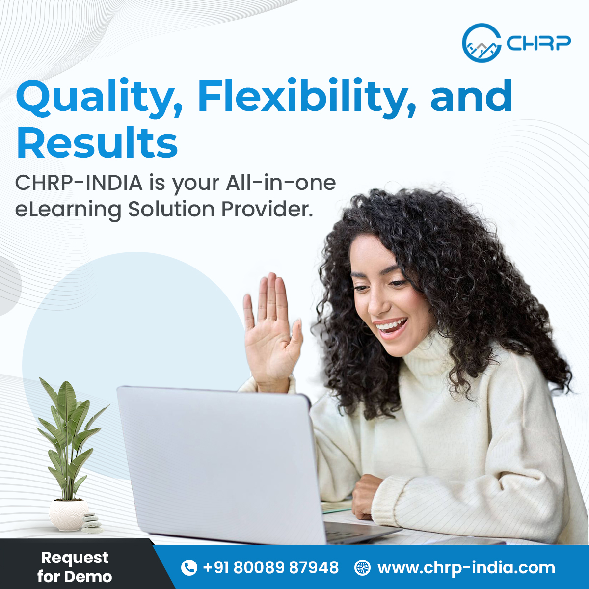 CHRP-INDIA is your All-in-one eLearning Solution Provider for Quality, Flexibility, and Results

For Onsite Demo
🌐 chrp-india.com
📧 reach@chrp-india.com
📱 +918008987948

#eLearning #engagingeLearning #training #knowledgeretention #motivation #effectivelearning #learn