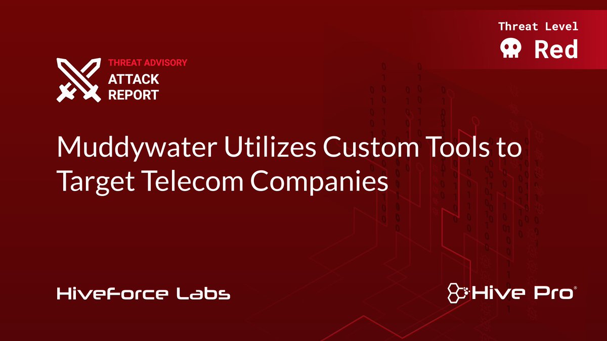 Muddywater Utilizes Custom Tools to Target Telecom Companies

Read HiveForce Labs' threat advisory: lnkd.in/gqK4JnEa

#threatadvisory #Muddywater #MuddyC2Go #VenomProxy #SimpleHelp #HiveForceLabs #HivePro #SecurityUpdate #ThreatAdvisory #alert #security #Cybersecurity