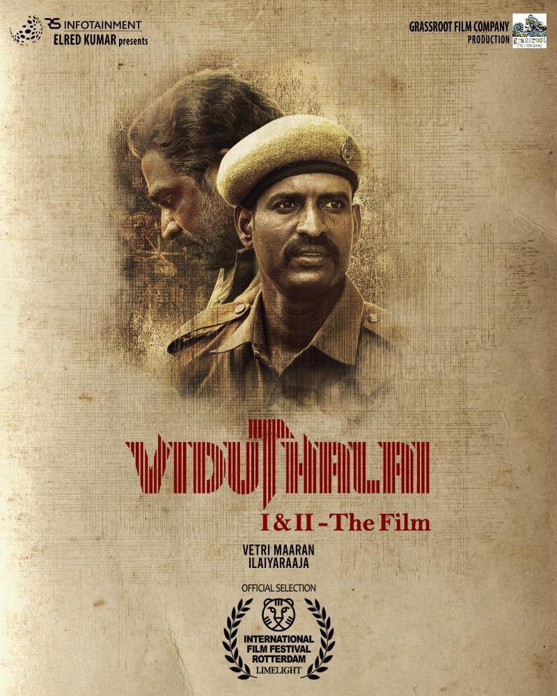 #Viduthalai Part 1 & 2 has been selected for the Rotterdam Film Festival under the limelight category! 

#ViduthalaiFilm #IFFR2023

An @ilaiyaraaja Musical

#VetriMaaran @VijaySethuOffl  @sooriofficial @rsinfotainment