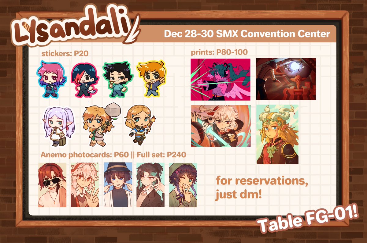 ☕️[RTs Appreciated!]☕️

HALLO, here's my cosmatsu catalogue! I'll be with kkomacom again at FG-01 hehe  

will be selling: 
Good Omens 
Baldur's Gate 3 
Orv 
+ more!  

PLEASE CHECK US OUT!!   [1/2]  

#CosplayMatsuri2023 #FanFairAtCosplayMatsuri2023