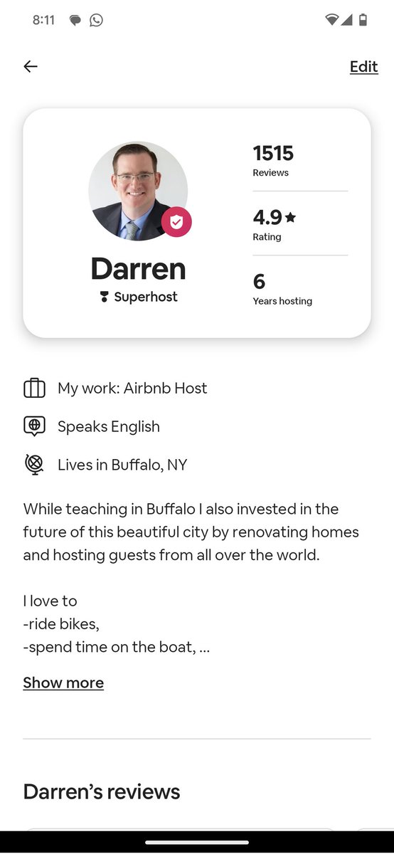 Somehow bumped from 4.89 to 4.9 💪🏻. Heading in the right direction @Airbnb #STRtwit