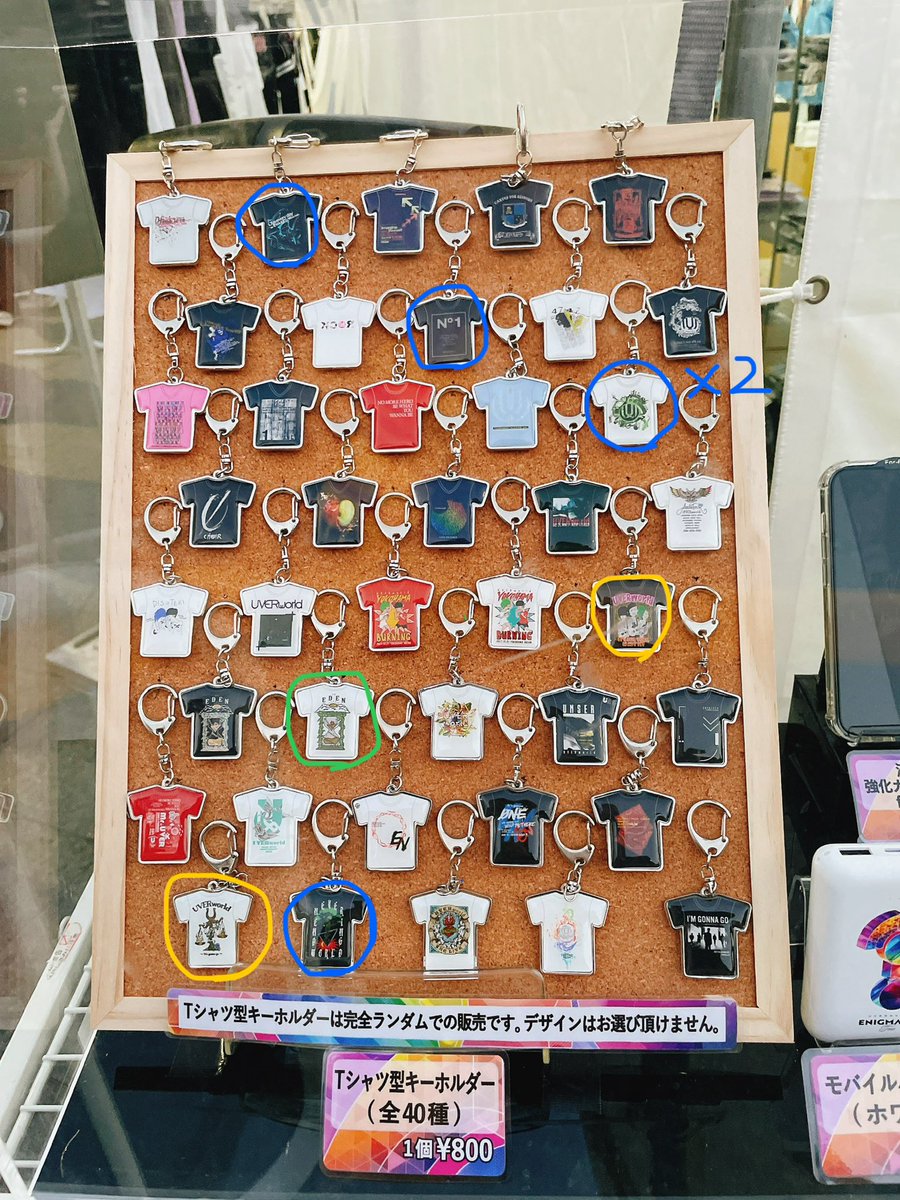 UVERworld Tシャツ型キーホルダー 全40種類コンプリートセット