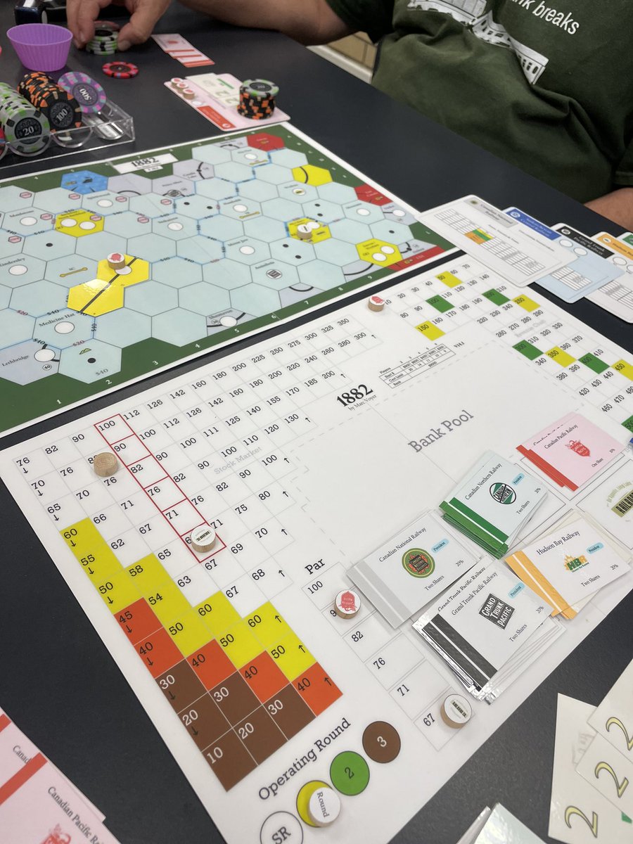 Good to get some 18XX play done while currently in Brisbane! Thank you to <a href="/RobertCrosby/">XB</a> for organizing this gathering.  And I got to play two games 18NewEngland and 1882. Nice day and pretty relaxing plays.  18NewEngland had some interesting idea and glad to play it finally #18xx