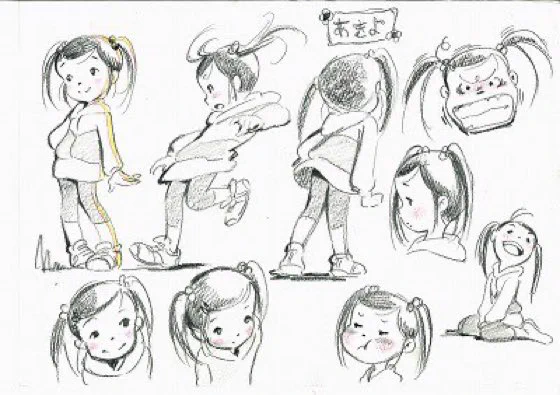 トットちゃんの前身…では無いけど私の中のベースでしょうか。 古田足日先生の大きい1年生と小さな2年生のキャラデザの初稿ですが、アニメミライで制作され、当時のお若いスタッフも今や素晴らしい仕事をする立派なベテランで活躍されています。