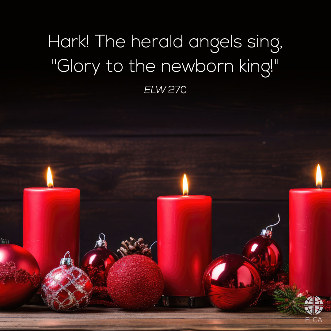 Today is the second day of Christmas. 'Hark! The herald angels sing, 'Glory to the newborn king!'' (ELW 270). #Christmas #ELCA