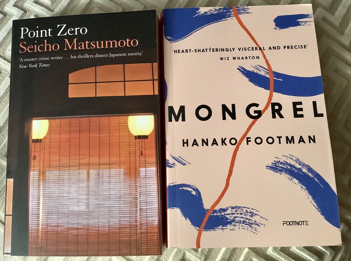 📮📮BOOK POST📮📮

Two exciting @RandomTTours coming up in 2024. 

Thanks to @bitterlemonpub for a copy of #PointZero by #SeichoMatsumoto and @FootnotePress for #Mongrel by @FootmanHanako. 

I’m very excited about both of these books. Thanks for having me on the tours. 

#Japan