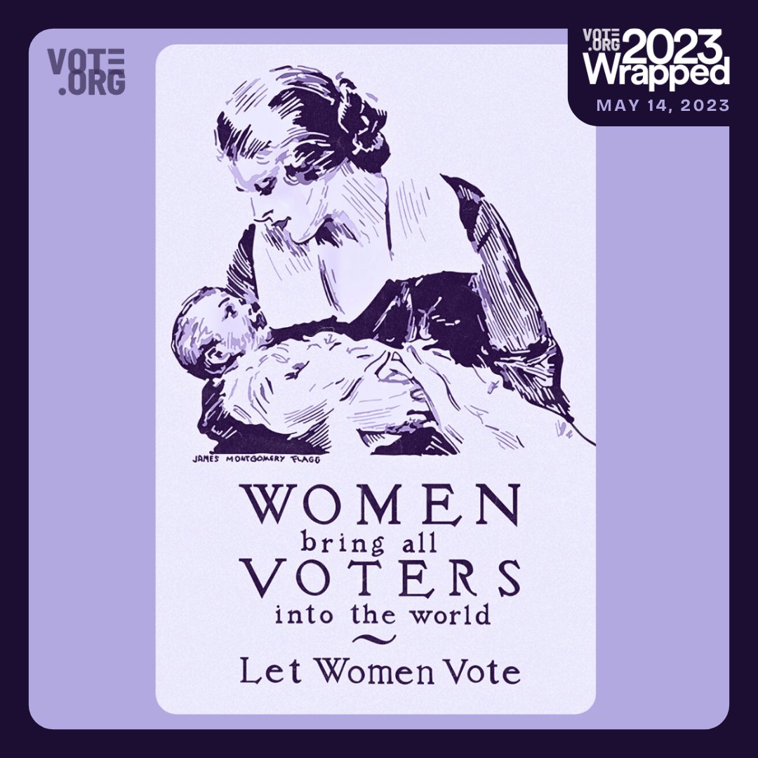 Our 2023 Wrapped: Thanks for bringing all voters into the world! Attribution: The Woman Citizen, 1917 #VDOWrapped2023 #Wrapped