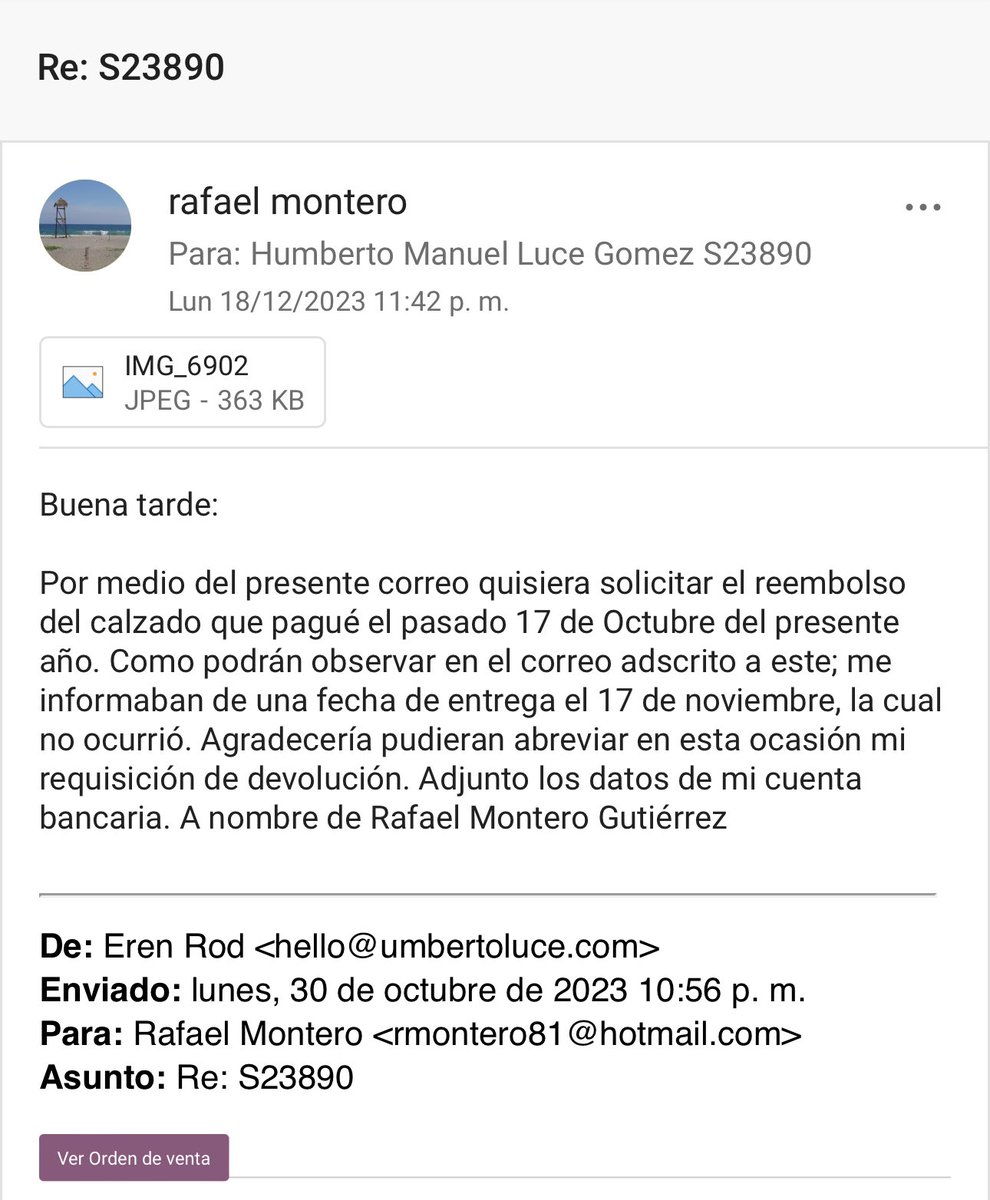 MonteroRafa1806's tweet image. Quiero denunciar un incumplimiento de servicio. Tras varios intentos; aún no recibo ni mi calzado, ni mi reembolso, ni mucho menos una respuesta a la falta de seriedad en las entregas. #fraude #umbertolucenocumple #profeco #cuidemonosentretodos