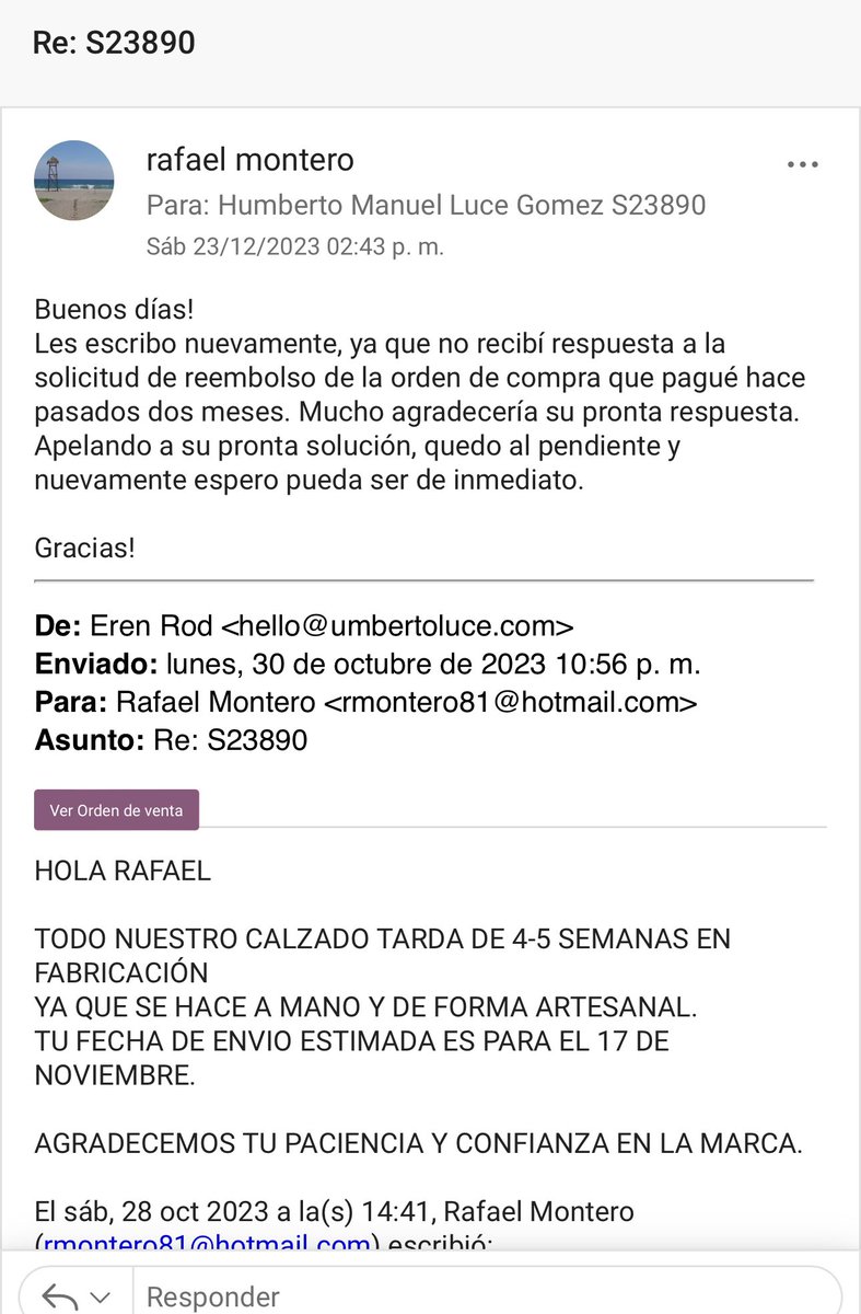 MonteroRafa1806's tweet image. Quiero denunciar un incumplimiento de servicio. Tras varios intentos; aún no recibo ni mi calzado, ni mi reembolso, ni mucho menos una respuesta a la falta de seriedad en las entregas. #fraude #umbertolucenocumple #profeco #cuidemonosentretodos