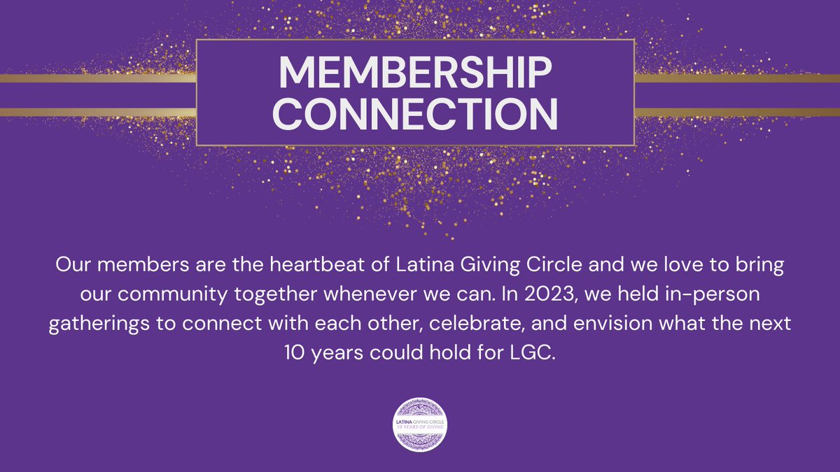 2023 was a magical year for us and as we head into 2024, one thing that remains the same is the gratitude we have for our community - for you. We are thankful to all who have supported Latina Giving Circle this year and in the last 10 years. Here are some of our 2023 highlights: