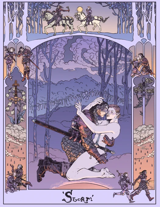 Storm, a Yarrow and Lady Aribeth comic, pages 1-3 