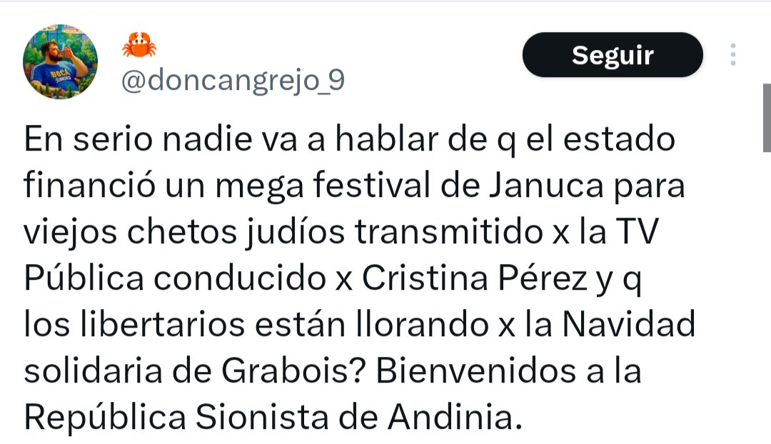 habonimdrorar's tweet photo. "República Sionista de Andinia" parece ser la nueva manera de acusar a los judíos de dirigir el mundo. 
Si reproducías estos discursos sin saber su significado, ahora ya sabés por qué no hacerlo.
Si aún así lo seguís haciendo sos antisemita.

Ale veHagshem. https://t.co/lOKkobOJ2g