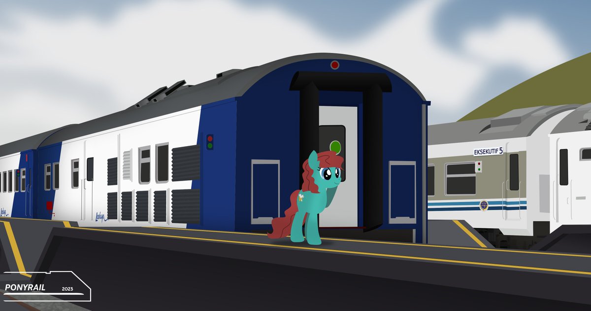 PonyrailArtist's tweet photo. "Semboyan 5 di-izinkan berangkat, Jalur 4 diizinkan berangkat"
#Brony #MLP #MLPFiM #FANART #digitalart #inkscape #mlpfanart #train #backgroundpony #ArtistOnTwitter https://t.co/9cZT5PQSUp