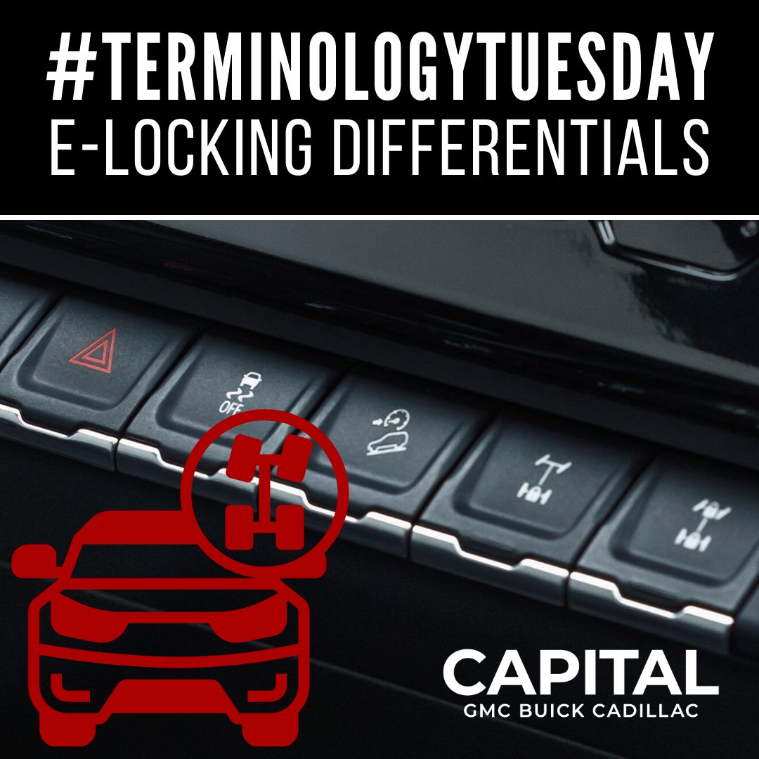 #TerminologyTuesday: E-locking Differentials 🔄 
An exclusive feature of the GMC AT4X—both front and rear E-locking differentials, a combination not found in any competitor of its class. This advanced tech provides unparalleled traction, making the AT4X a true trail conqueror.