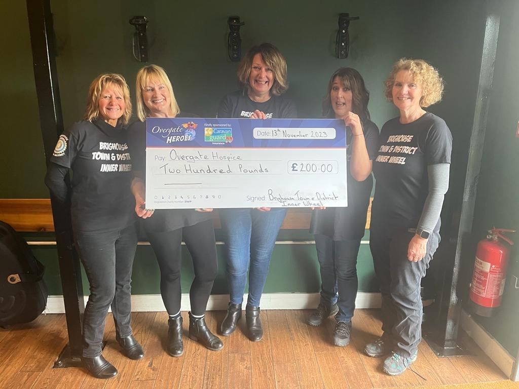 The lovely ladies at Brighouse Town and District Inner Wheel have very kindly had their thinking caps on and joined in the Overgate Hospice Big Pub Quiz and they raised an incredible £200. Thank you from all of us at the Hospice