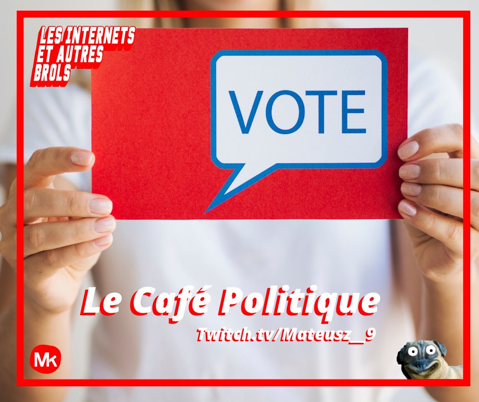 Mateusz's tweet photo. Comme chaque mardi à 20h, on parlera politique dans le #CaféPolitique sur ma chaîne #Twitch. Un dernier #cafepol de l'année, en mode tranquille, avant de démarrer 2024 pied au plancher #Politique https://t.co/TWPY67iYC9