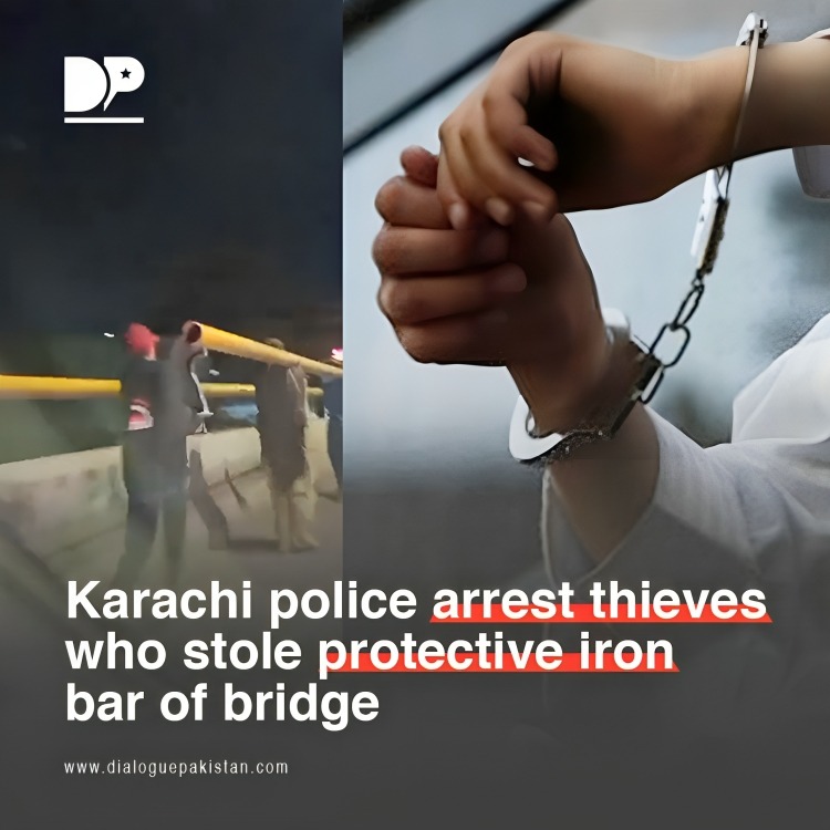 DialoguePak's tweet photo. KARACHI: New Town police of Karachi have arrested three thieves who stole the iron bar of the Hassan Square bridge.

https://t.co/rdMJ3S0GFG

#DialoguePakistan #KarachiPolice #Arrest #ThreeThieves #Stolen #Protective #IronBar #Brigde https://t.co/ZTpgl4rzYe