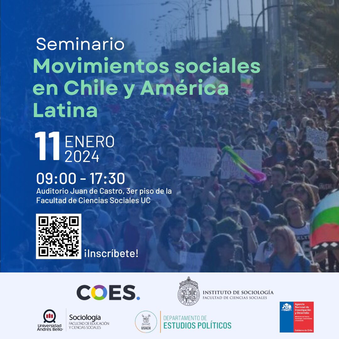 Rodrigo Medel Sierralta (@rodrigo_medel_s) on Twitter photo Como actividad de cierre del proyecto Fondecyt Regular 1200190, organizamos este seminario sobre movimientos sociales.
Con Nicolás Somma, <a href="/rdisip/">Rodolfo Disi Pavlic</a>, <a href="/BargstedMatias/">Matías Bargsted</a>, <a href="/cavieres_julia/">Julia Cavieres</a>, entre otros.
Programa: bit.ly/41BoaFn
Inscripciones:forms.office.com/r/gFyAMj54iR Como actividad de cierre del proyecto Fondecyt Regular 1200190, organizamos este seminario sobre movimientos sociales.
Con Nicolás Somma, <a href="/rdisip/">Rodolfo Disi Pavlic</a>, <a href="/BargstedMatias/">Matías Bargsted</a>, <a href="/cavieres_julia/">Julia Cavieres</a>, entre otros.
Programa: bit.ly/41BoaFn
Inscripciones:forms.office.com/r/gFyAMj54iR