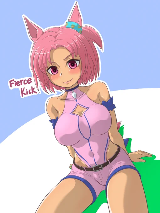 ちょっと久々になりましたが、フィアースキックさん描きました。数えたらこれで70人目だったんですが…100人は遠いスねぇ。 #モブウマ娘 