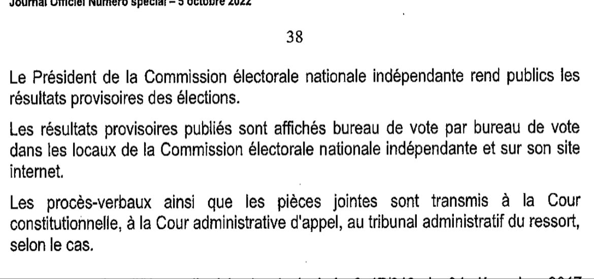 #RDC #Elections : les articles de la loi électorale telle que modifiée en 2022 : du dépouillement à la proclamation des résultats provisoires @cenirdc.