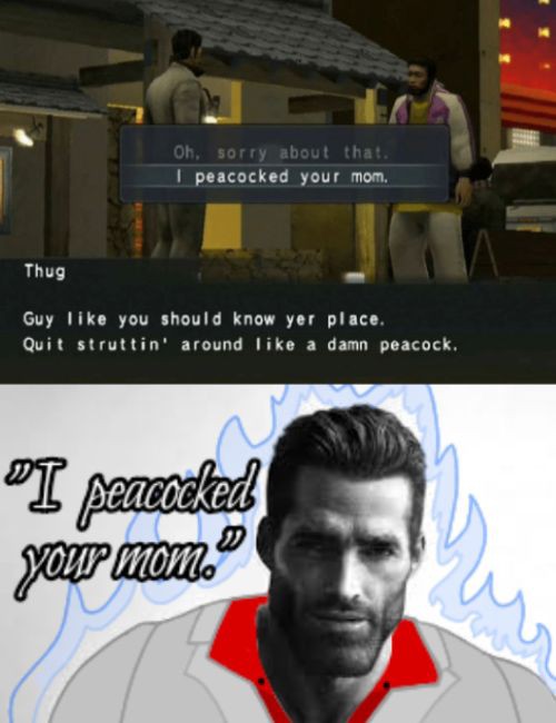 nutshell_ghost's tweet photo. *i peacocked your mom" https://t.co/7rLAQSHBJL