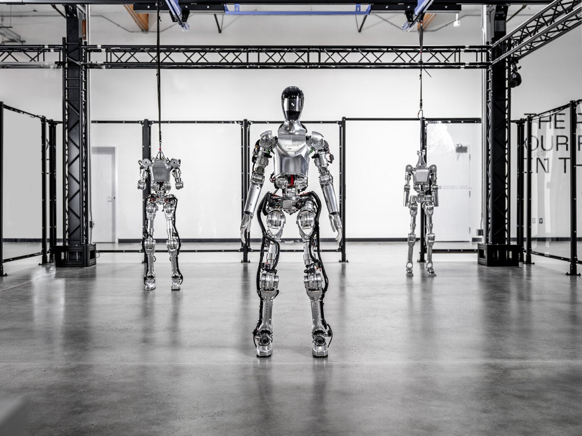 adcock_brett's tweet photo. The timeline split of AI vs Robot Hardware has changed

the last 90 days i’ve witnessed industry leading AI in our lab running on humanoid hardware, and frankly it’s blown me away

i’m watching robots performing complex tasks entirely with neural nets. AI trained tasks that i didn’t think was feasible until end of the decade 

when starting Figure in 2022, i believed we’d have reliable humanoid hardware well in advance of reliable real-world neural nets running on robots

basically, i thought training a robot to do “household” type tasks would size our timeline

my view on this has changed the last several months 

i now feel that we’ll likely have reliable AI that can run on hardware around the same time or slightly before the humanoid hardware is highly reliable and starting volume manufacturing

and the path to delivering reliable robotic hardware seems clear and predictable to me, give us time and this will be solved

the Figure AI team is running humanoid robots with end-to-end neural nets performing highly complicated and dexterous tasks. these are tasks too complicated to write heuristics in C++

this is exciting as you can teach robots how to do tasks, and as the robot fleet grows so will the training sets. as the fleets grow in size they will continue to learn, become smarter and more capable every day

2024 will be the year of Embodied AI

we’ll be racing to get reliable hardware, vast training sets, and designing manufacturing processes for billions of units. i can’t think of a more exciting future 

we’ll be demonstrating our Embodied AI in 2024, stay tuned!