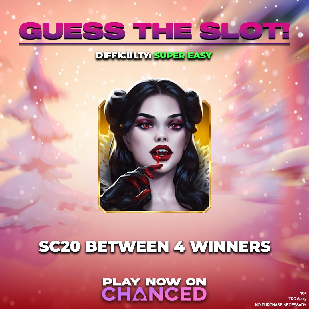 🎁 Happy Holidays 🎁

Guess the slot!! 

4 Random comment will be selected to win 5 SC! 🌟

Rules: 

1) Like and retweet this post ✅ 
2) Comment the correct slot! (Don’t forget your chanced username) ‼️
3) Have a great Tuesday ♥️

Good luck !!