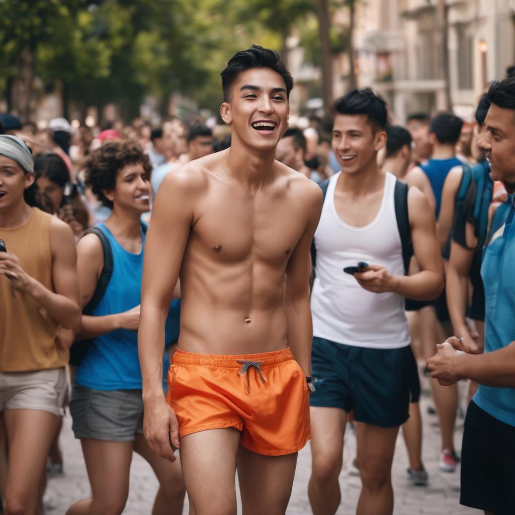 justshinyshorts's tweet photo. Ok, you've had your laugh. Can I have my t-shirt back now, guys? please!
#gayhumiliation #stripgames #gayshorts #gayai #embarrassedmale #shirtlessguy https://t.co/lkjJnka0GP