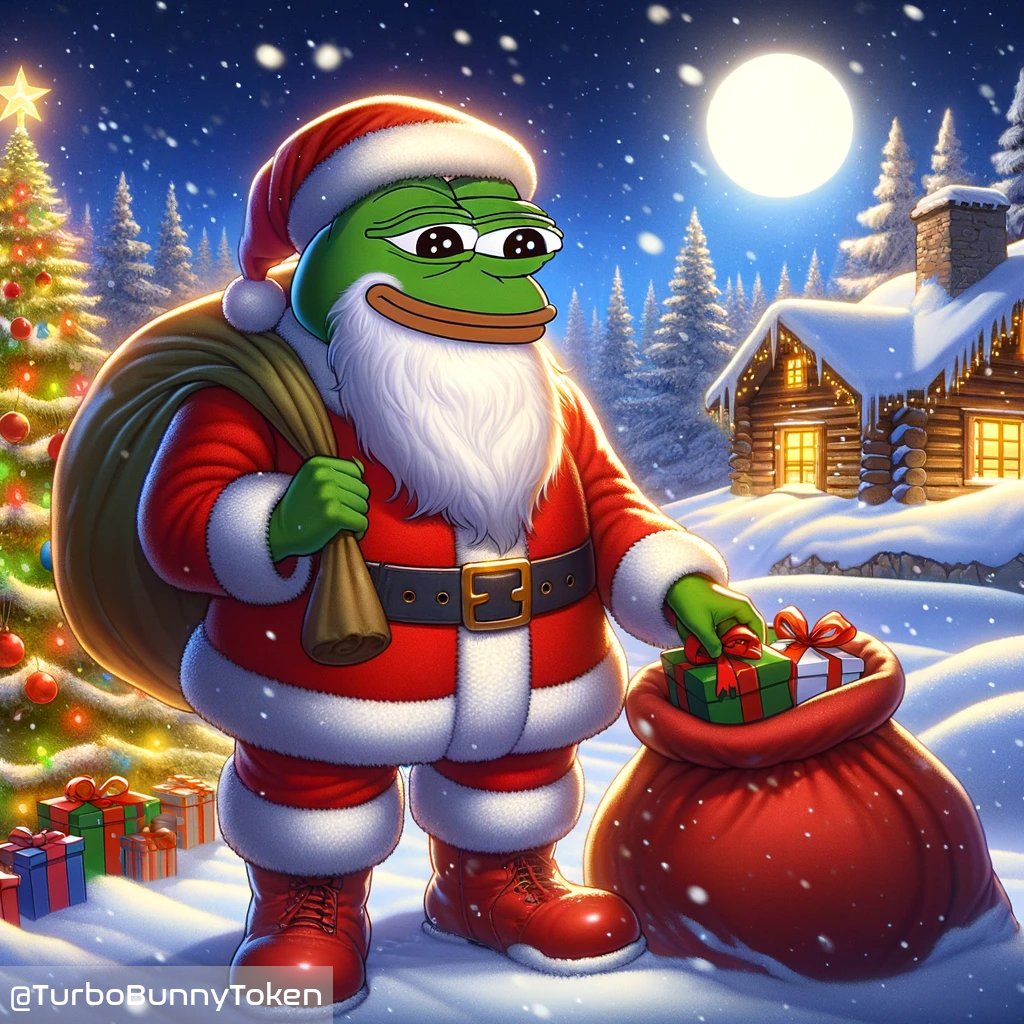 🐸🎄✨ Season's Greetings from the jolliest frog in the winter wonderland - Santa Pepe is coming to town! 🎅🎄🎁

Hoppy Holidays, everyone! 🎅🐸 Santa Pepe has sleighed his way into the season, bringing joy and festive cheer to all the good lil' tadpoles out there. May your lily