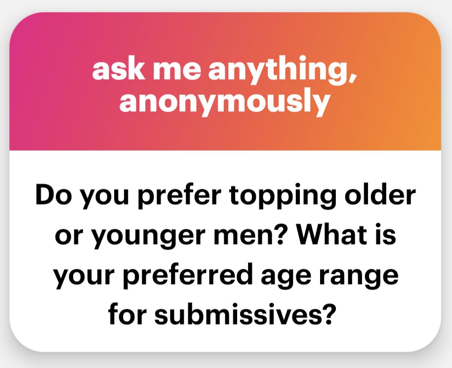 NymphBri's tweet photo. I don't have a preference if it's solely Platonic/kink, especially because every guy I've topped has been older. Otherwise 18-33 give or take. https://t.co/2k4kLa7rbQ