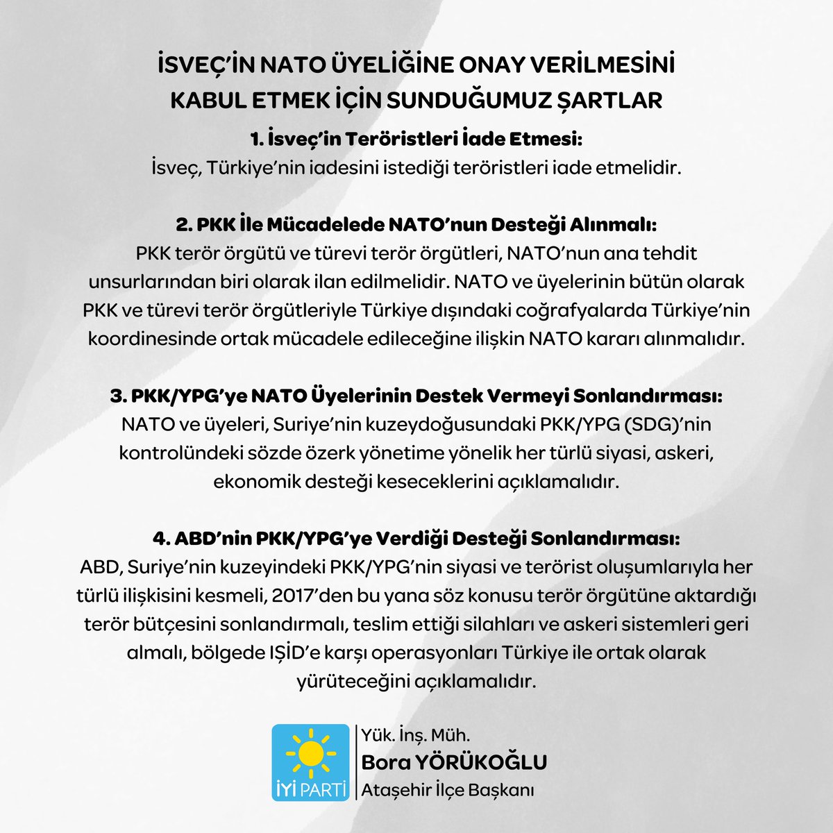 Bora YÖRÜKOĞLU tweet media