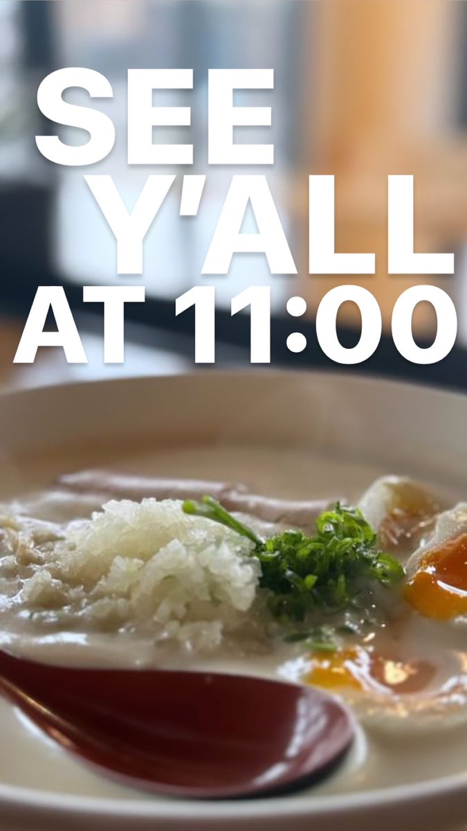 Both Menya &amp; FACS open today!!
Pull up!!