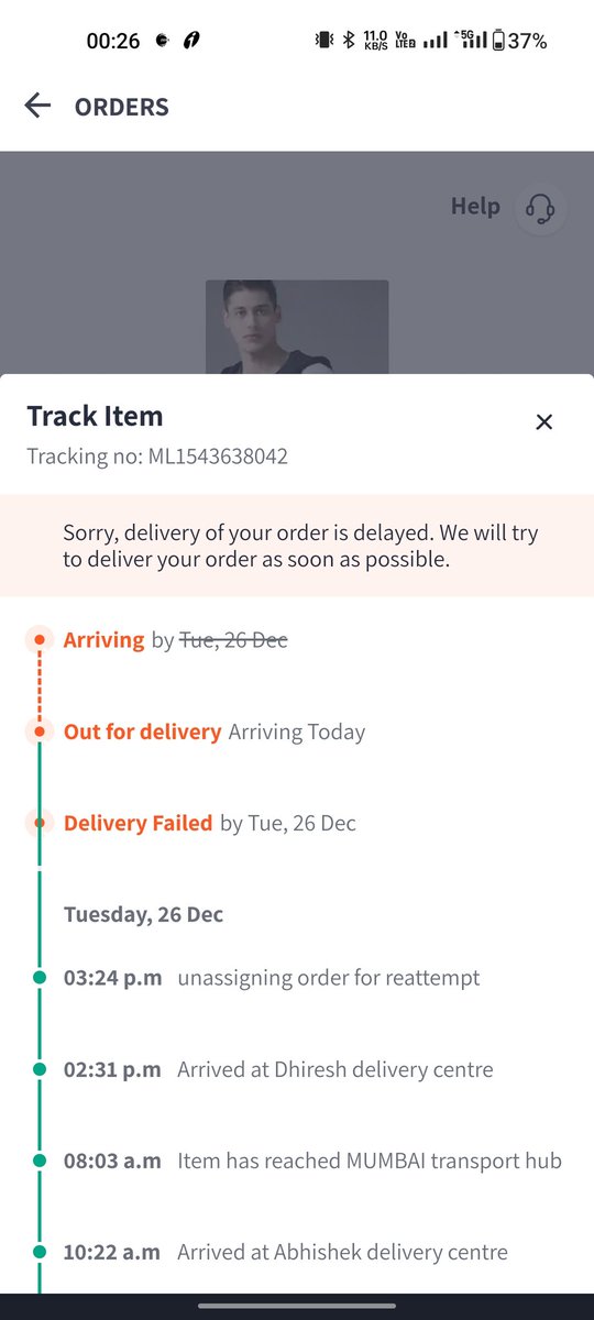 gaurya412's tweet photo. @MyntraSupport @myntra 
Myntra is getting mad
Just changes the status
Dint update for delivery date
#myntra delivery Scam https://t.co/ulDKLViEx8