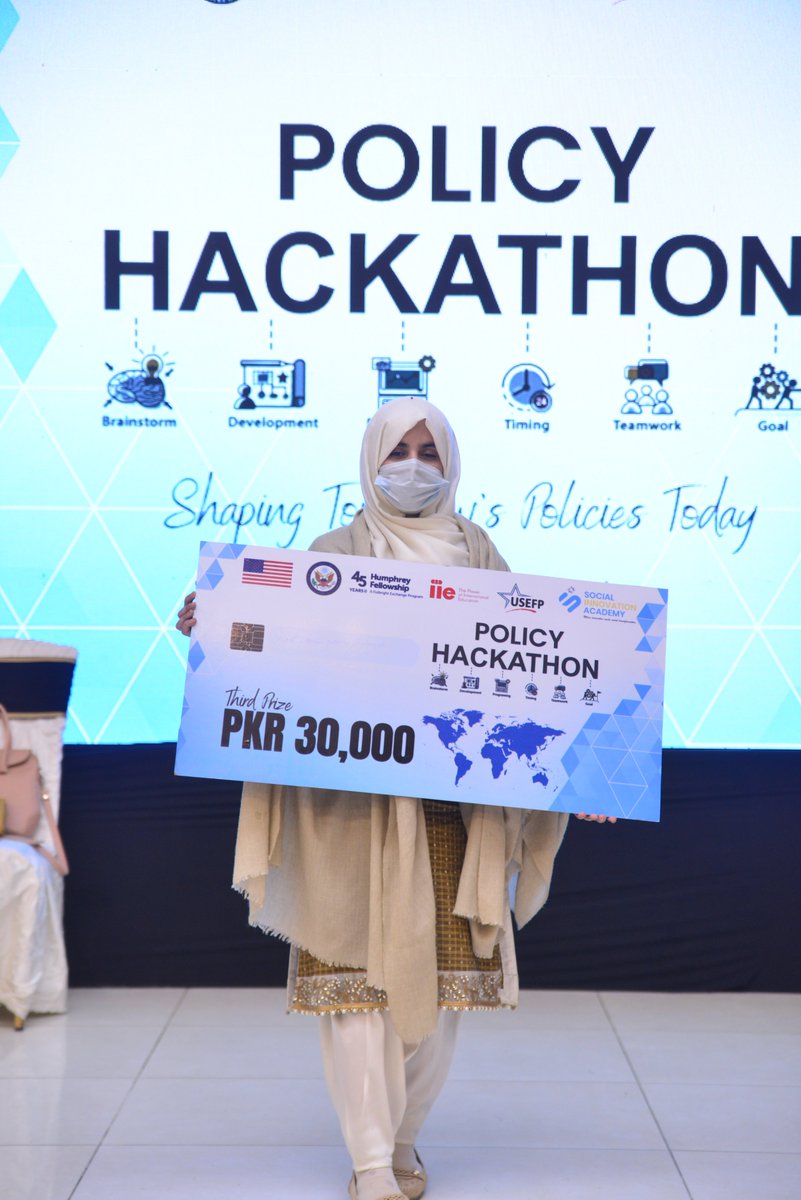 Social_Acdemy's tweet photo. Exciting end to our 3-day Policy Hackathon as 25 teams showcased top-notch presentations, awarding cash prizes to standout teams like Econometricians, Policy Inventors, Pak Purifates, and Team English! Gratitude to our esteemed guests for making it a remarkable closure! #PolicyH https://t.co/oJLowtPicl